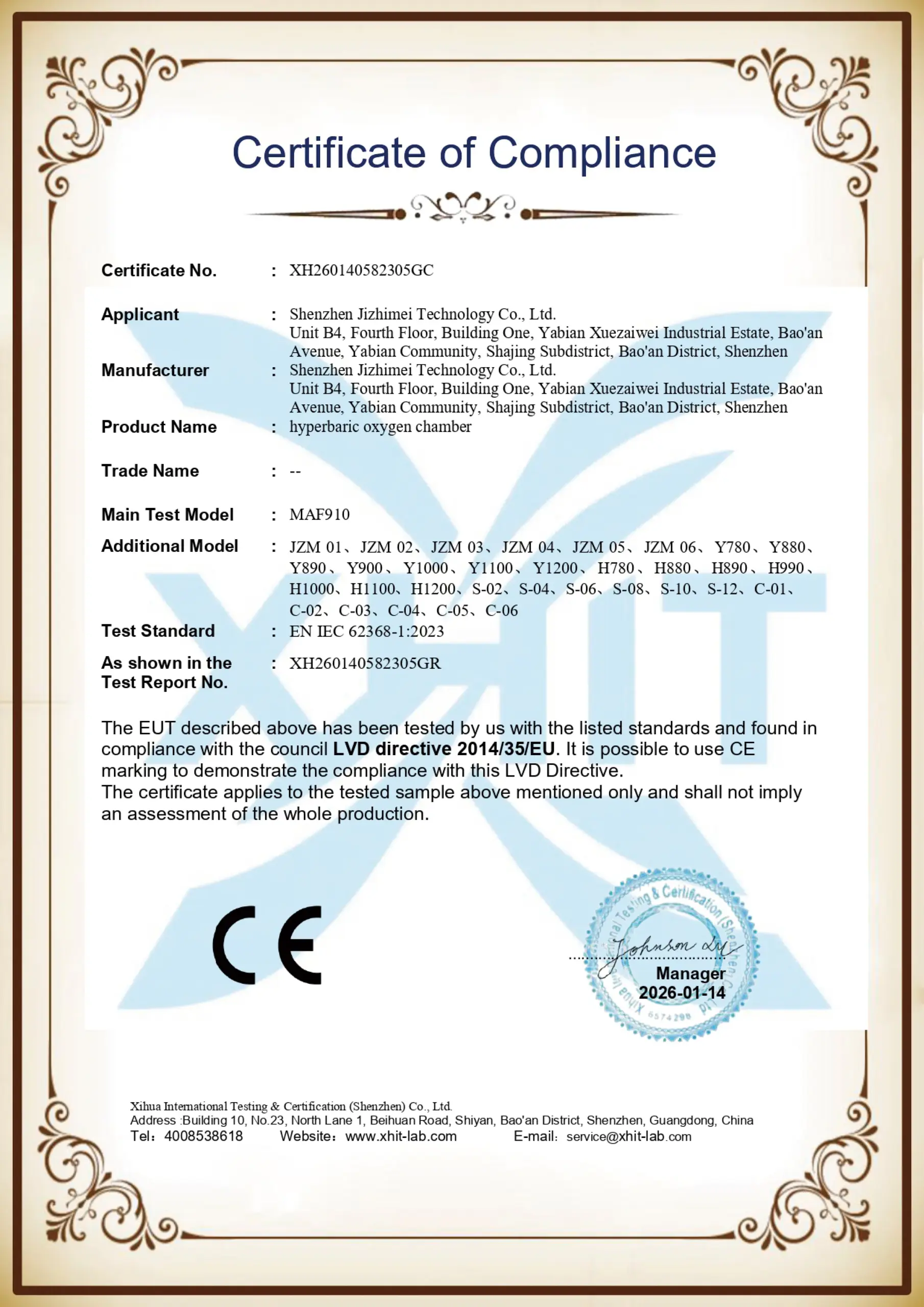 CE-Certificate