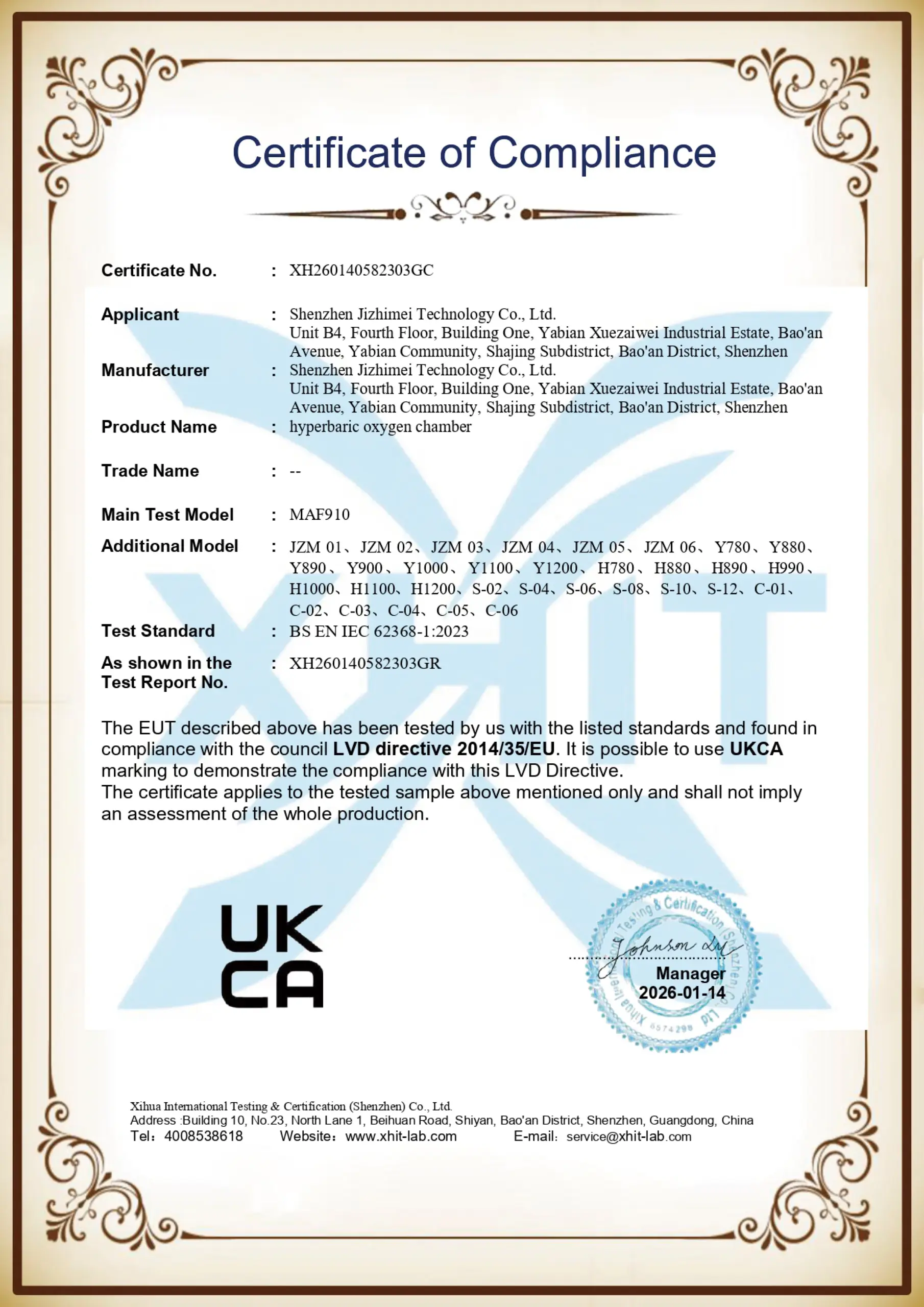 UKCA-Certificate
